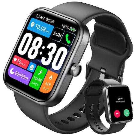 Tozo S3 Ultimate Smart Watch: HD Touchscreen, Health Monitoring, IP68 Waterproof Black TOZOS3BLK