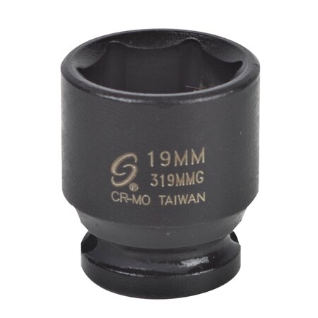 Sunex 3/8 in Drive 19Mm Magnetic Impact Socket 319MMG