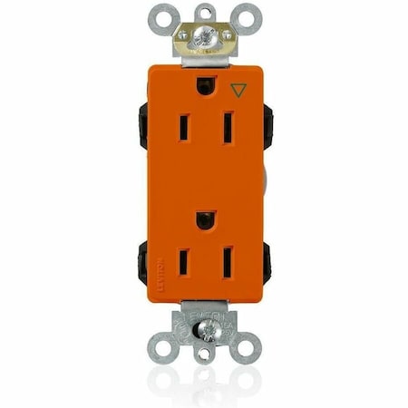 Leviton Industrial Grade Decora Receptacle, 15 Amp, 125 Volt M1626-IG