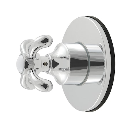 Kingston Brass Single-Handle Six-Way Diverter Valve with Round Trim Kit, Polished Chrome KS4031TX