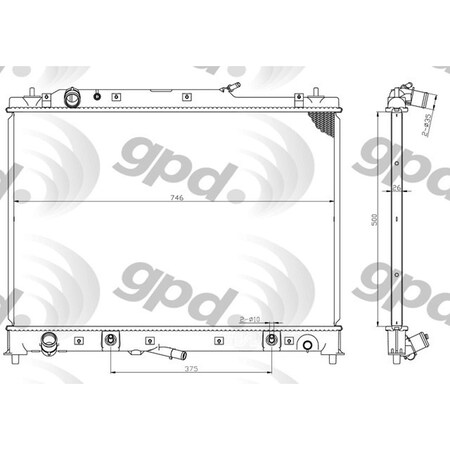 Global Parts Distributors Radiator 2986C