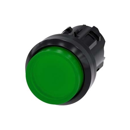 Siemens Illuminated pushbutton, 22 mm, round, plastic, green, pushbutton 3SU1001-0BB40-0AA0-ZY10
