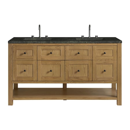 James Martin Vanities Breckenridge 60" Double Vanity, Light Natural Oak, w/ 3 CM Phantome Eclos Top 330-V60D-LNO-3PHT