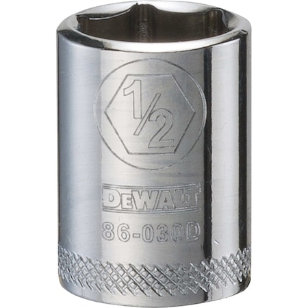 Dewalt Socket, 1/4 in Hex Drive, 1/2 in, 6 pt DWMT86030OSP