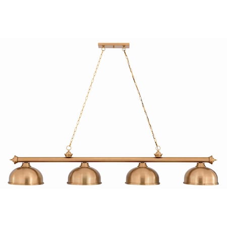 Z-Lite Cordon Heritage Brass 4 Light Billiard 2306-4HBR-D12HBR