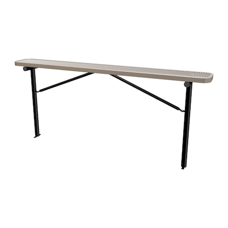 Leisure Craft Bench w/o Back, Ingroud Mount, 8ft., Beige B8XPIG-BEIGE