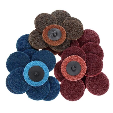 Combat Abrasives 3in Rolloc Surface Conditioning Discs Type R Male, 25PK (Coarse) DSC3CRSTR-25PAK