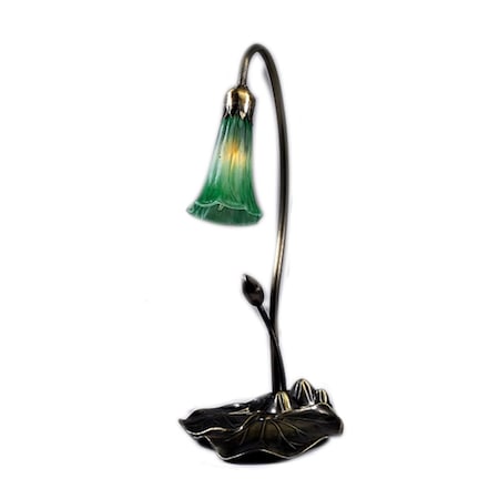 Meyda 16H Pond Lily 1 Light Accent Lamp - Green 12859