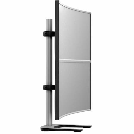 Atdec freestanding desk mount for dual vertical screens, Suits flat screen monitors to 26.5 lbs,  VFS-DV