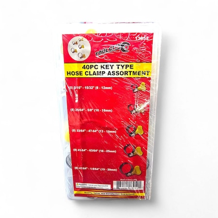 Tool City 40 PIECE KEY TYPE HOSE CLAMP ASSORTMENT 13052
