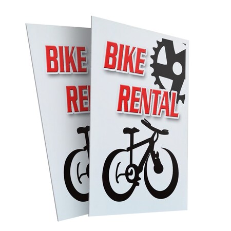 Signmission Bike Rental, Plastic Signs Only 24 Inch x 36 Inch, Corrugated Plastic, 2PK CSB-2436-2PACK-Bike Rental