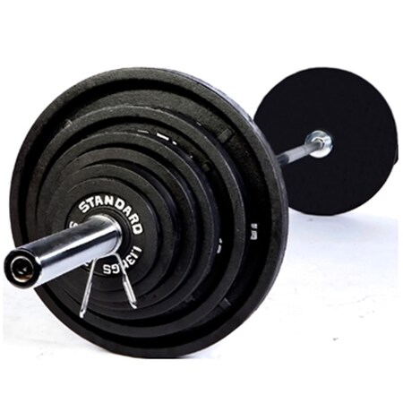 Troy Barbell Y Collares Olympic Weight Set - Black BOSS-046