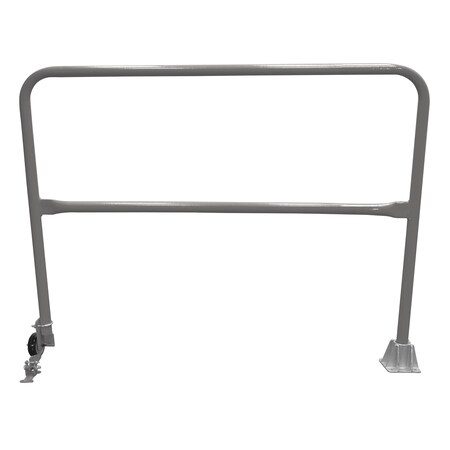 Vestil Steel Dock Safety Swing Gate 5 Ft. Length Gray Semi Gloss SSG-5-GYSG