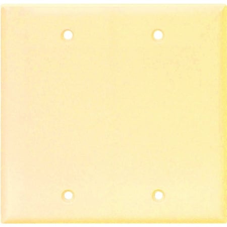 Eaton Wiring Devices Wallplate, 4-1/2 in L, 4.56 in W, 0.08 in Thick, 2 -Gang, Thermoset, Ivory 2137V-BOX