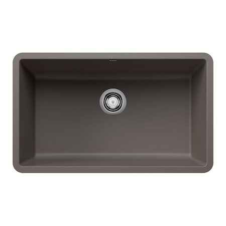 Blanco Precis 30" Single Bowl, Volcano Gray 443120
