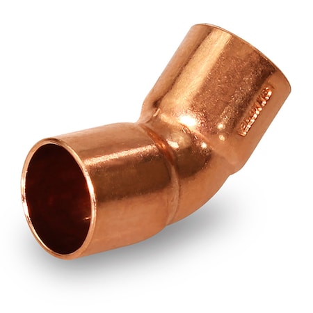 Everflow Copper CxC 45 Degree Elbow Fitting with 2 Solder Cups 1/8'' CCLF0018