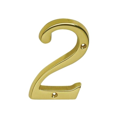 Ives House Number, Character: 2, 4 in H Character, Brass Character, Brass SC2-3026-605