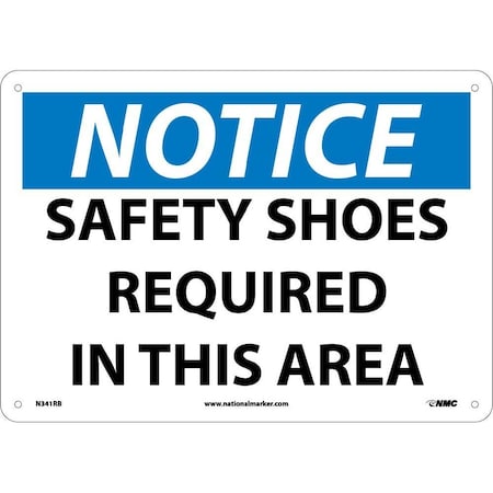 Nmc Notice Safety Shoes Required In This Area Sign N341RB