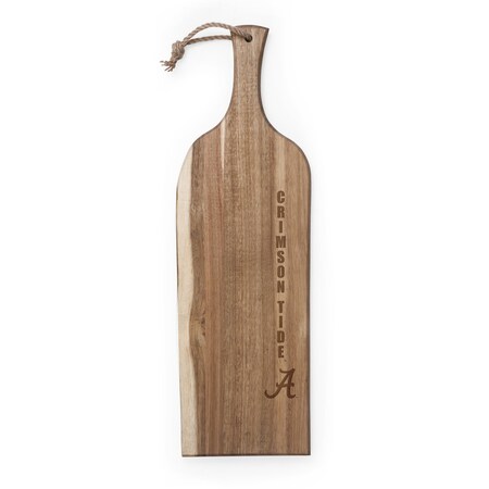 Picnic Time Family Of Brands NCAA Alabama Crimson Tide Artisan 24 Acacia Charcuterie Board with Raw Wood Edge 892-00-512-003-0
