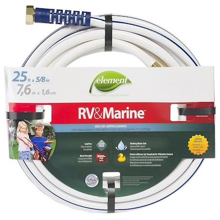 Swan 5/8 in ID x 25 ft L Water Hose, White CELMRV58025