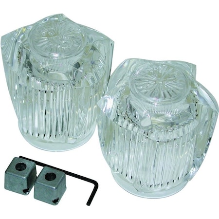 Danco Faucet Handle, Acrylic, For: Price Pfister, Central and Sayco Two Handle Long-Stem Faucets 80906