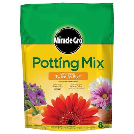 Miracle-Gro 75678300 Potting Mix, 8 qt Bag 75678309
