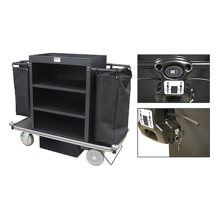 Royal Basket Trucks Housekeeping Cart, 47" H, 8" Caster G55MKKX-M3C-2DN