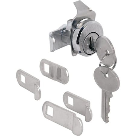 Defender Security Mailbox Lock, Tumbler Lock, Steel, Nickel S 4533