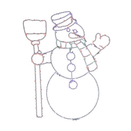 Celebrations LED Multi Snowman Silhouette 17 in. Hanging Decor 17SMA