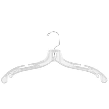 Nahanco 17in Clear Plastic Jumbo Weight Shirt Hanger, 100PK 405