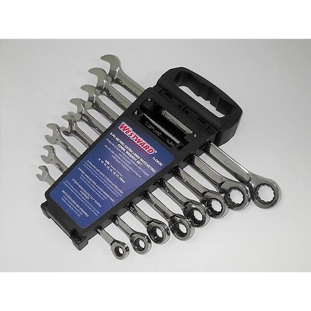Westward Combo Wrench St, CV Steel, Chrome, Standard 1LCD3