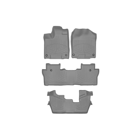 Weathertech Grey, Front and Rear and Rear FloorLiner HP 46839-1-2-3IM