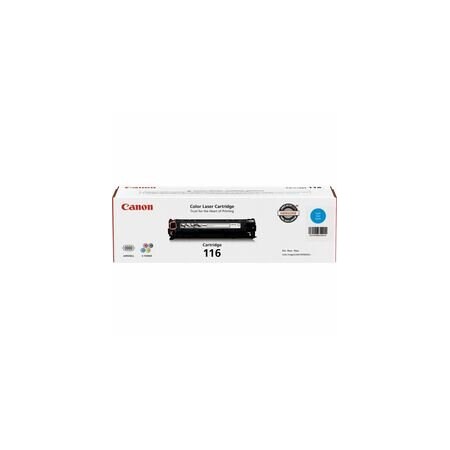 Canon 116 Original Laser Toner Cartridge, Cyan, 1500 Pages CRTDG116-CY