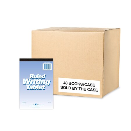 Roaring Spring Case of Writing Tablets, 6"x9", Wide Ruled, 100 Sheets/Pad, Fits in a Standard 6 3/4" Size Envelope, PK48 63046cs