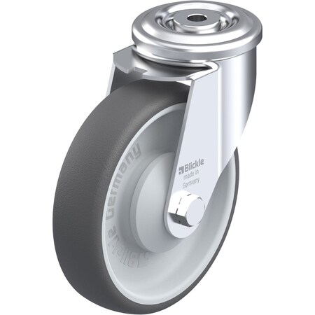 Blickle Kingpin Swivel Caster, PU, 6-5/16", 660 lb. LER-PATH 160KA