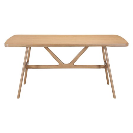 Homeroots 63" Natural Solid Wood Dining Table 623355