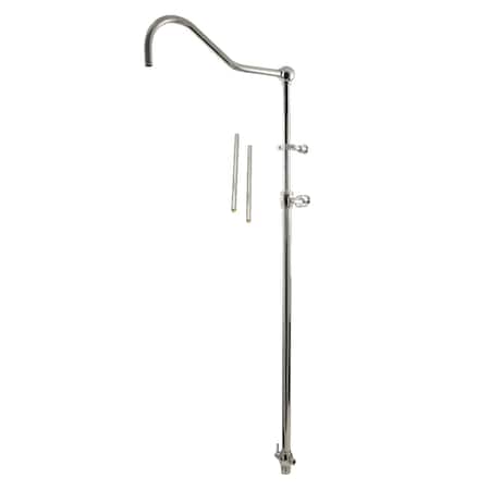 Kingston Brass 60-Inch Shower Riser with 17-Inch Shower Arm, Polished Nickel CCR6176