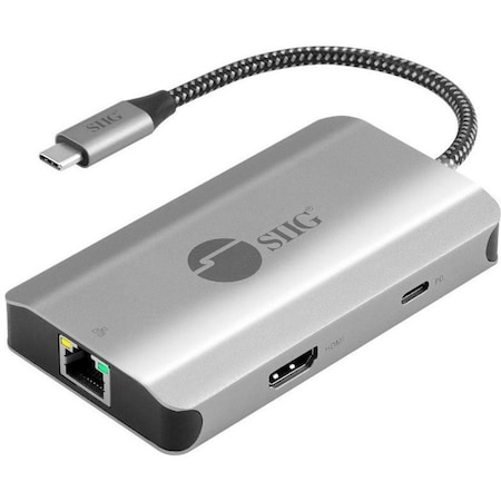 Siig USB-C TO HDMI WITH LAN HUB & PD CHARGING ADAPTER JU-H30L11-S1