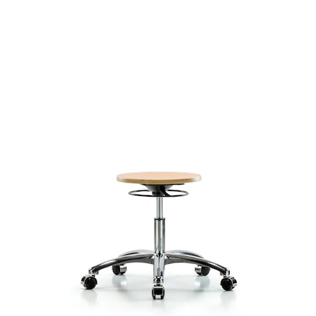 Blue Ridge Ergonomics Wood Stool Chrome - Desk Height with Casters WDHSO-CR-CC