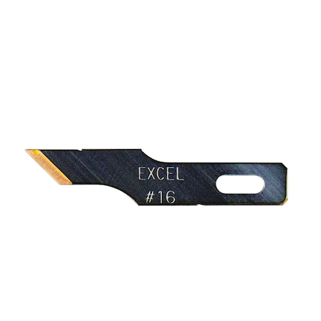 Excel Blades #16 Utility Blade - Titanium Nitride Coated, Detail & Craft Use, 5PK 20416IND