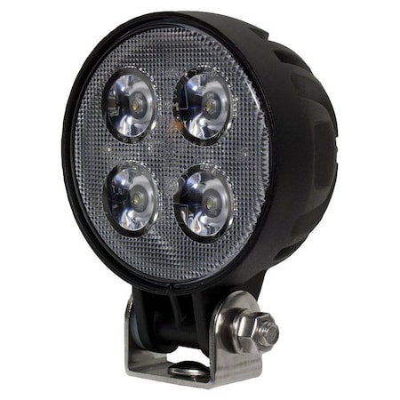 Pm Company Round Work Light, 0.61/1.11 A, 12/24 V, 4-Lamp, LED Lamp, 900 Lumens Lumens, 6500 K Color Temp V912-MV