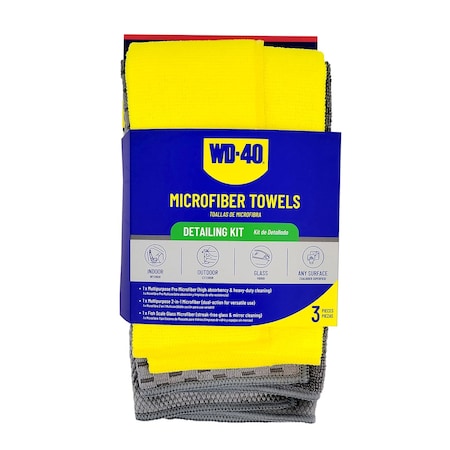 Wd-40 Microfiber Towel Detailing Kit, 3PK L40300