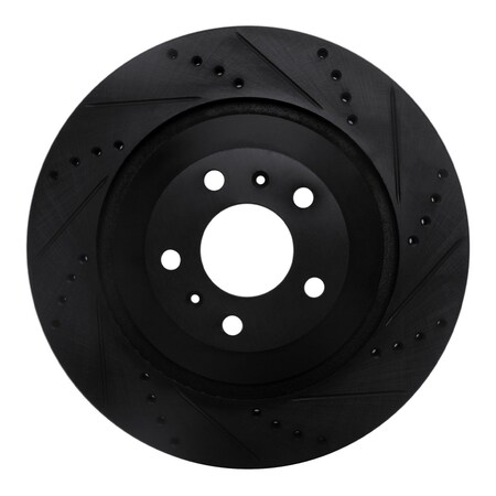 Dynamic Friction Co DFC Brake Rotor - Drilled and Slotted - Black 633-73046R