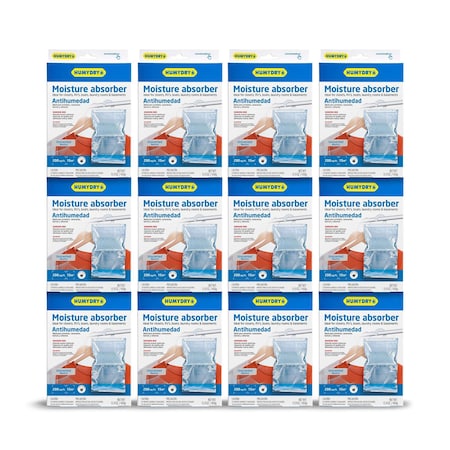 Humydry Hanging Bag Moisture Absorber, Unscented 15.9oz Bag, 12PK USA40600C12