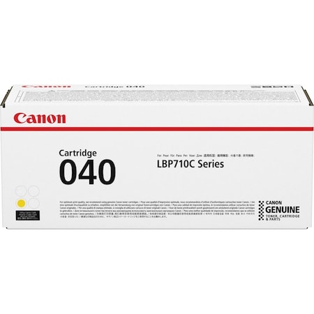 Canon Original Laser Toner Cartridge, Yellow, 5400 Pages CRTDG040Y