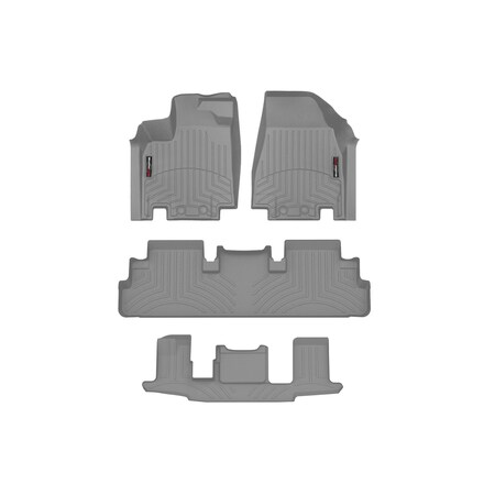Weathertech Grey, Front, rear, and rear Floorliners 461698-1-2-3