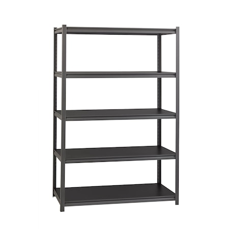 Iron Horse 3200 Riveted Steel Shelving 5-Shelf Unit, 24D x 48W x 72H, GunGray/Black 20998