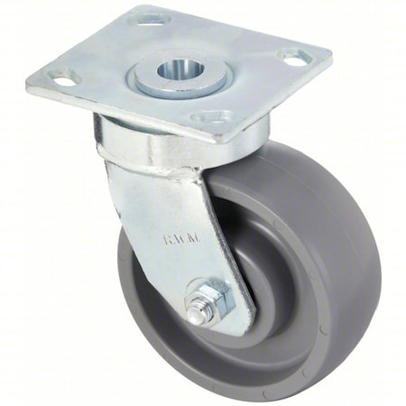 Rwm Plate Caster, Swivel, Nylon, 6 1/2"H 48-GTB-0520-S