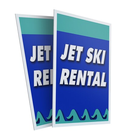 Signmission Jet Ski Rental, Plastic Signs Only 24 Inch x 36 Inch, Corrugated Plastic, 2PK CSB-2436-2PACK-Jet Ski Rental