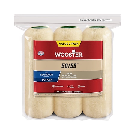 Wooster Lambswool & Polyester Roller Cover, PK 3 RR745